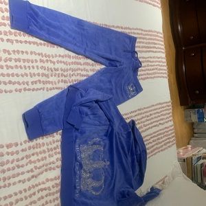 Juicy Couture XS Blue velour suit
